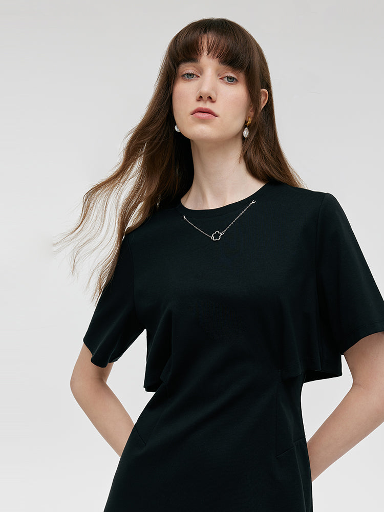 Çıkarılabilir Kolye Detaylı Triko Kadın Mini Elbise