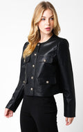 Vegan Deri Kısa Ceket
