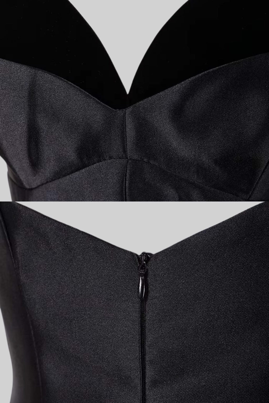 Kalp Yakalı ve Diz Boyu Etekli Dar Kesim Elbise