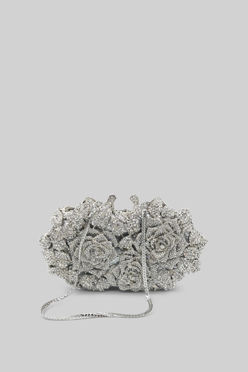 Kristal süslemeli Clutch Çanta