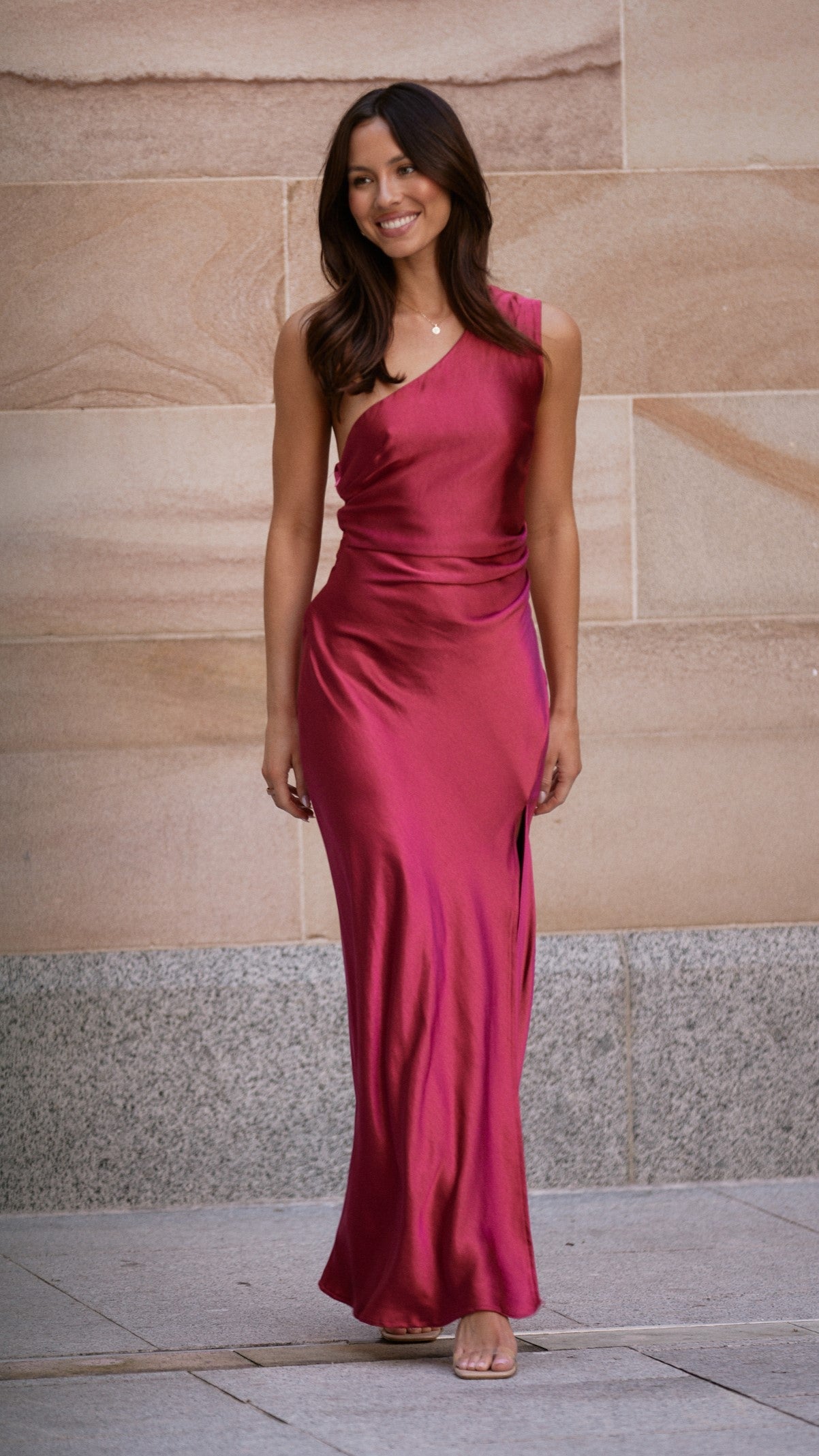 Victoria Maxi Elbise - Şarap