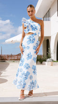 Amina Maxi Elbise - Mavi Gül