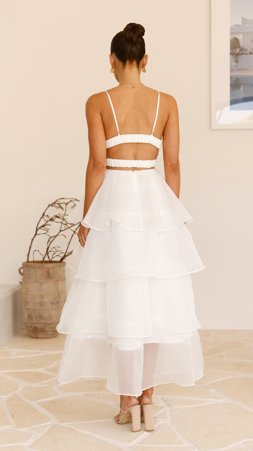 Shayla Maxi Elbise - Beyaz