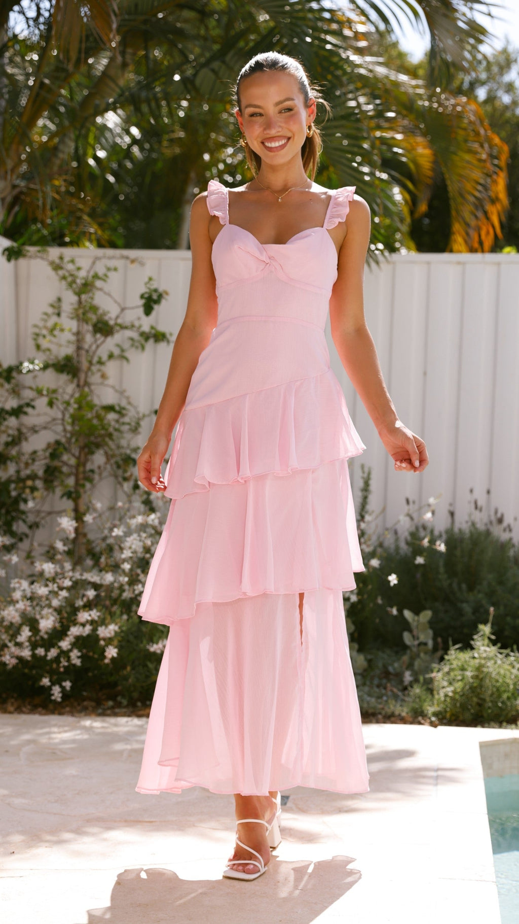 Achelle Maxi Elbise - Pembe