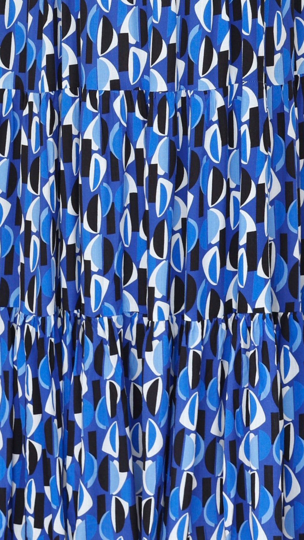 Baka Maxi Elbise - Mavi Baskı