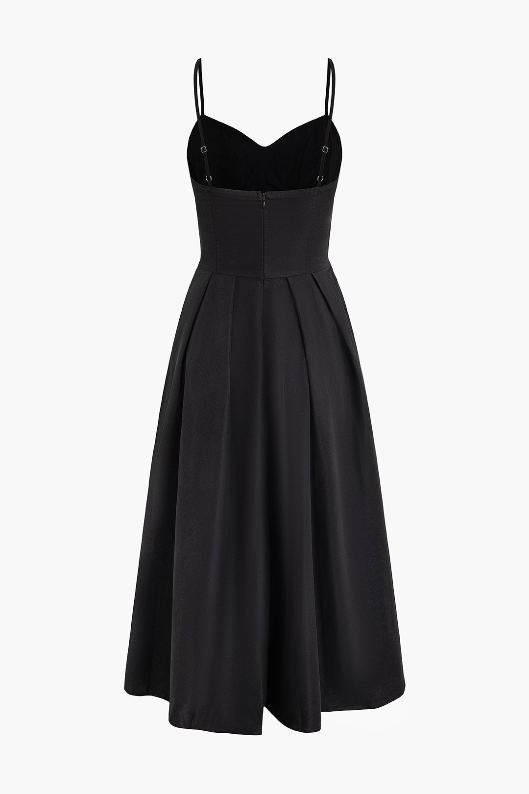 Basic Solid Corset Midi Elbise