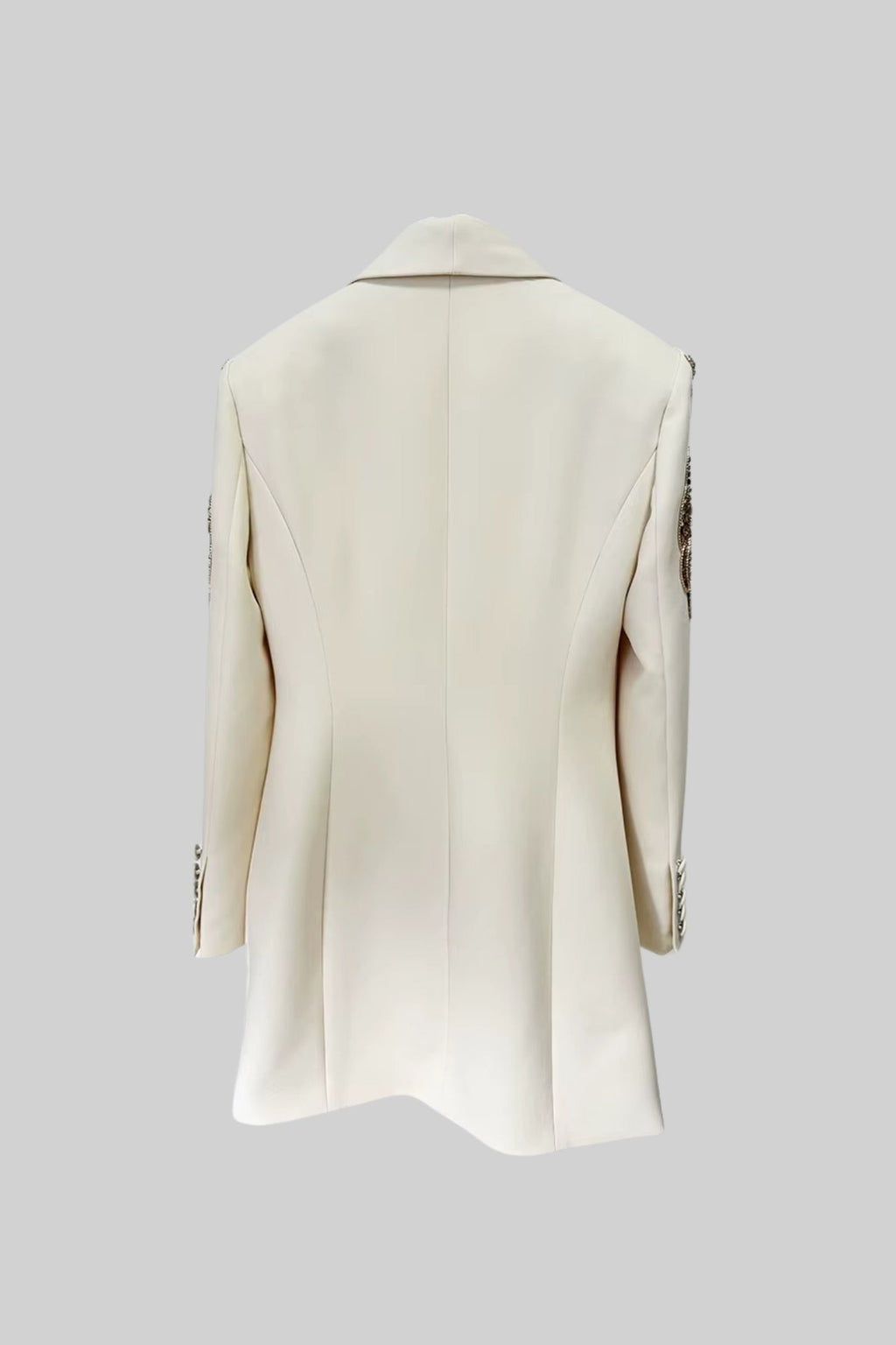 Karmaşık Omuz İşlemeli Drapeli Blazer