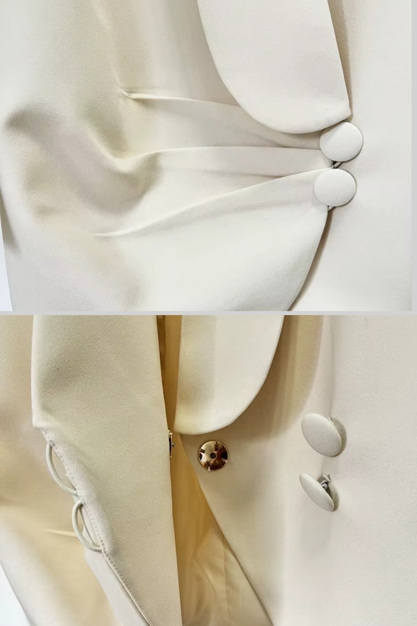 Karmaşık Omuz İşlemeli Drapeli Blazer