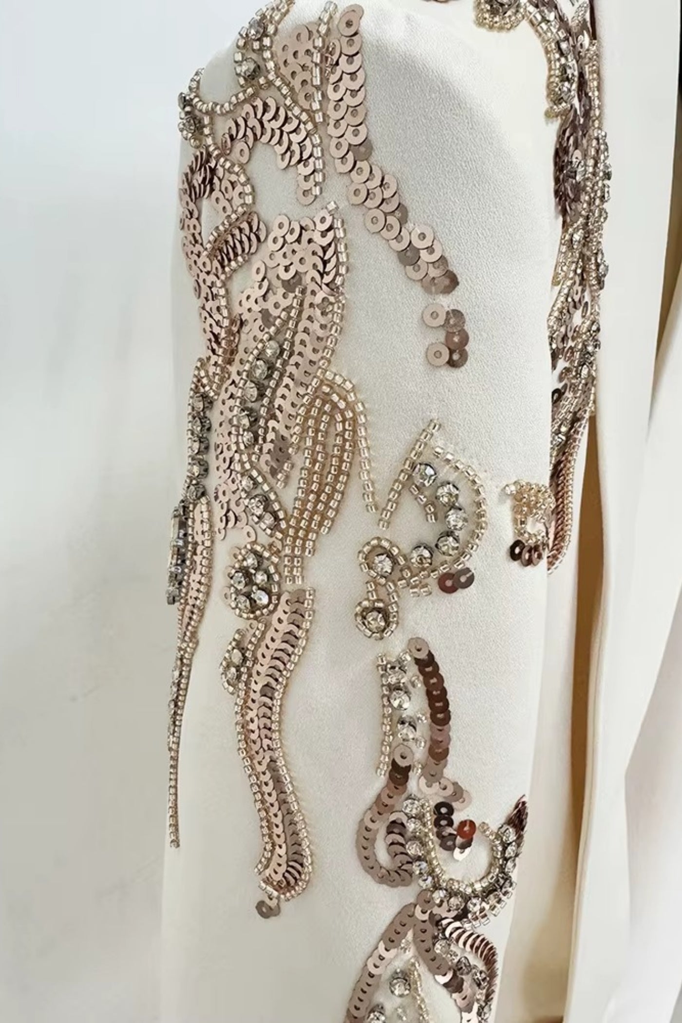 Karmaşık Omuz İşlemeli Drapeli Blazer