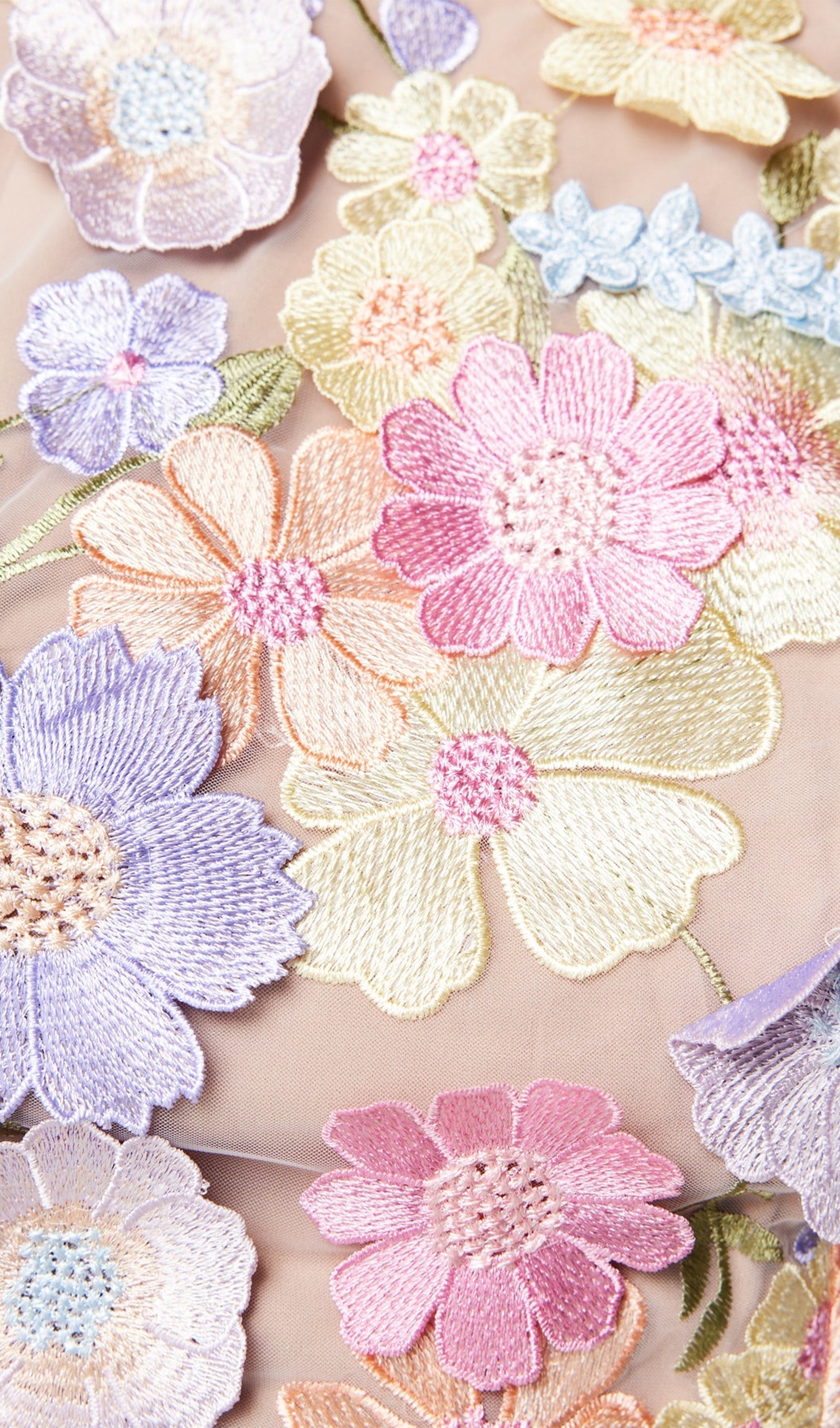 Çiçek İşlemeli Mini Etek Takım