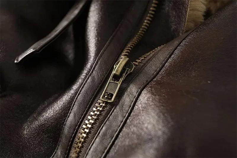 Kürklü Aviator Deri Ceket