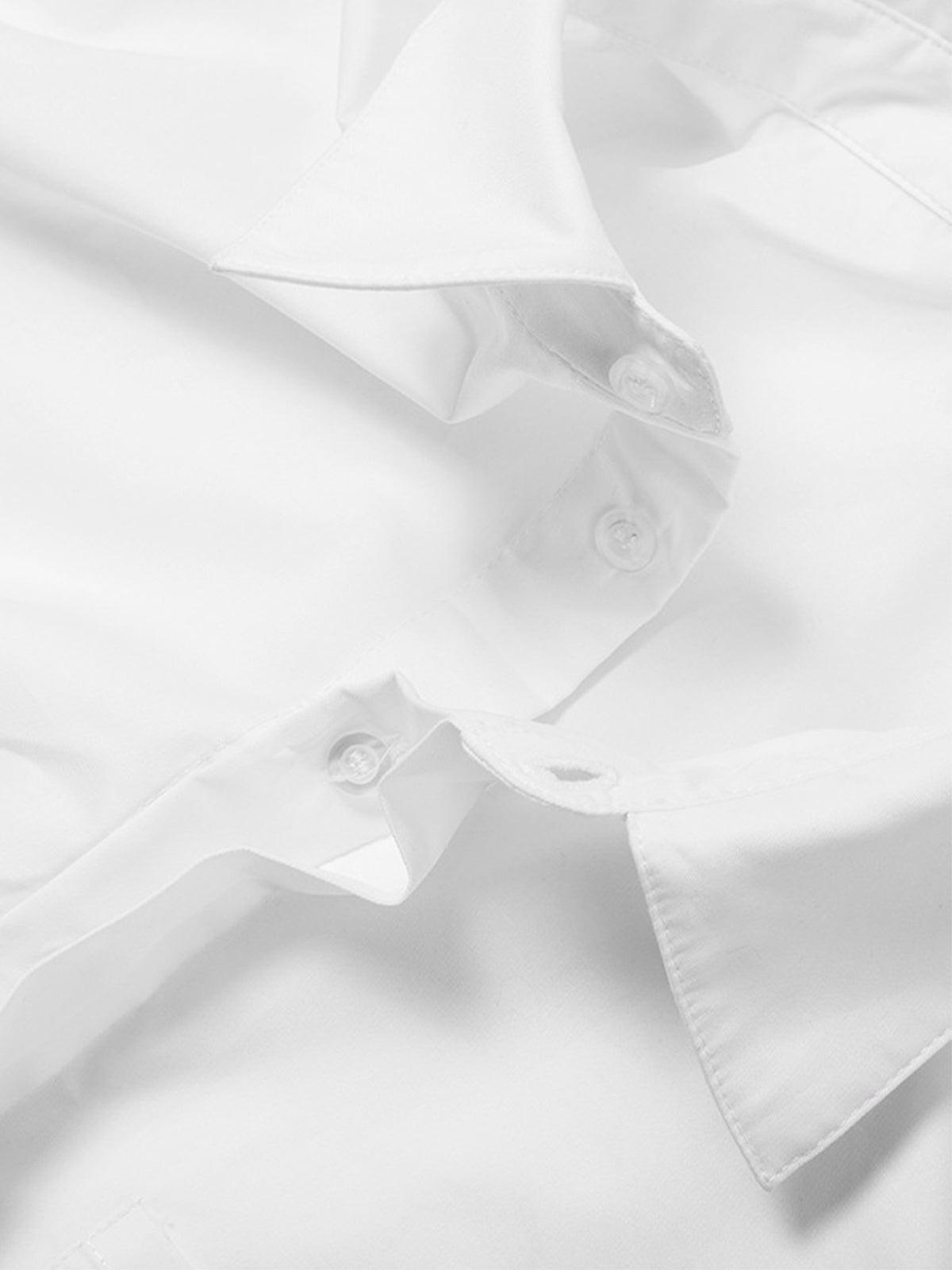 Beyaz Kısa Kesim Gömlek Bluz