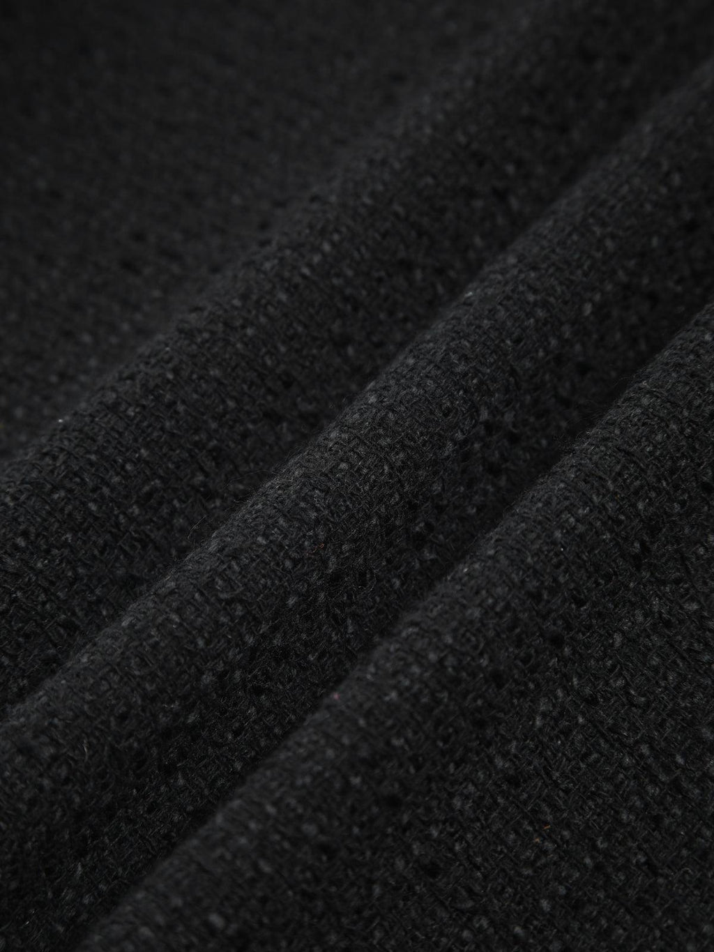 Altın Düğme Detaylı Siyah Kısa Tweed Ceket