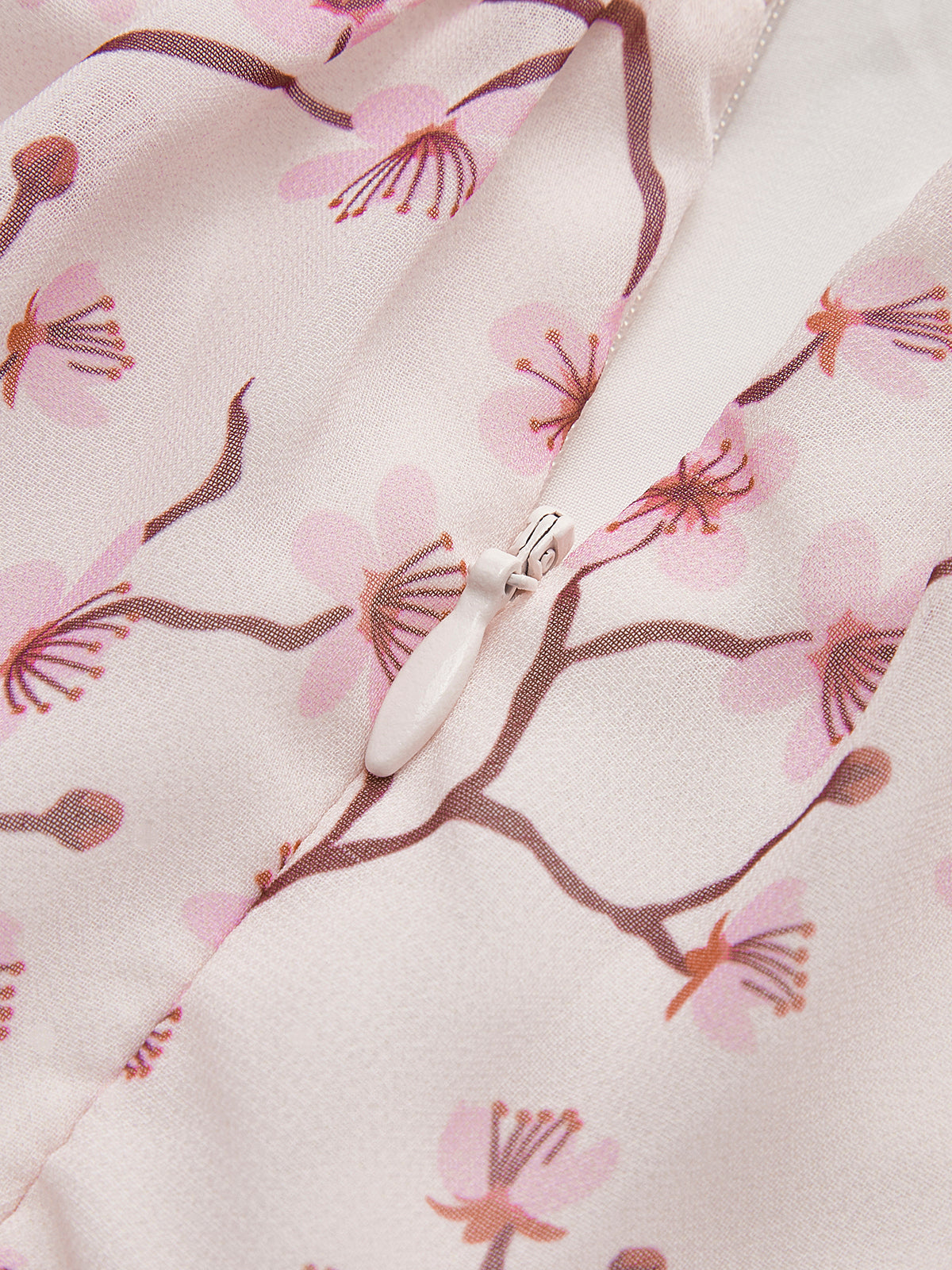 Sırtı Açık Fırfırlı Şifon Midi Elbise