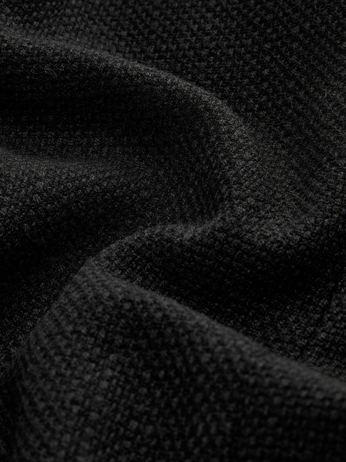 Altın Düğme Detaylı Siyah Kısa Ceket