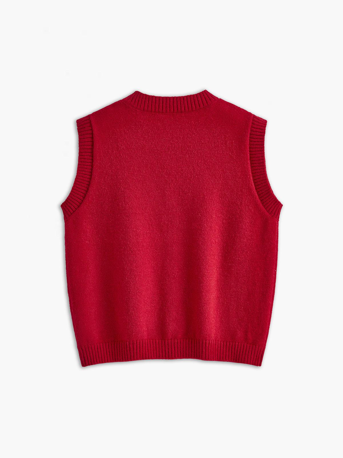 Şık Düğme Detaylı Triko Yelek