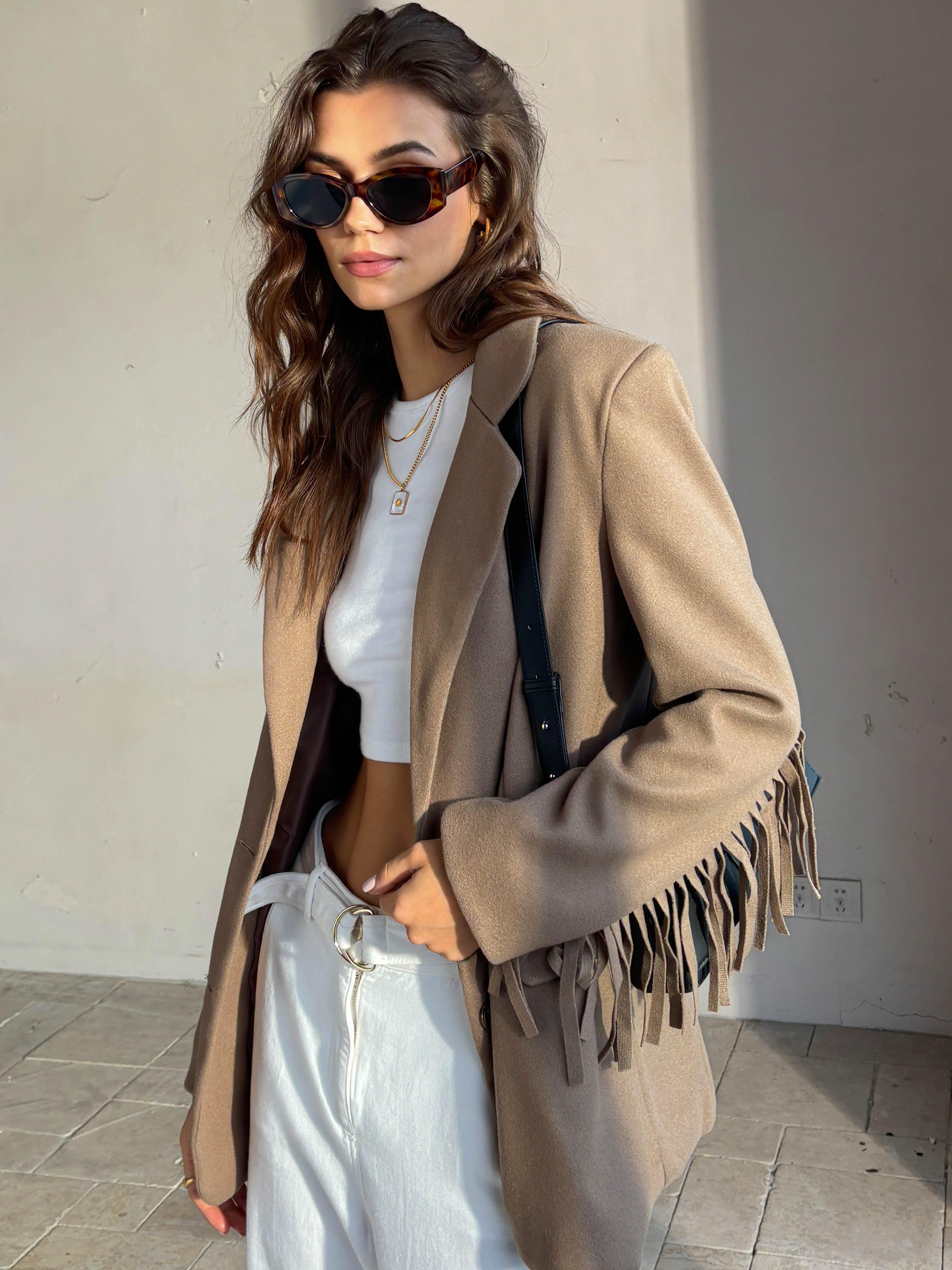 Desert Breeze Püsküllü Blazer Ceket