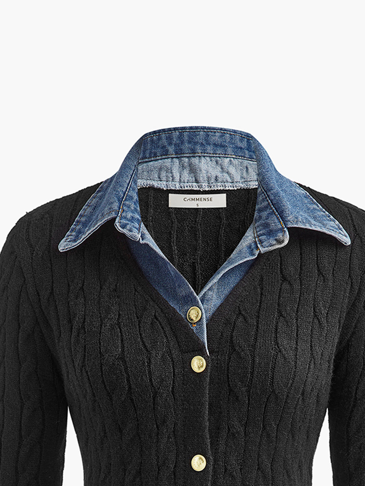 Panel Yaka Göğüslü İnce Hırka