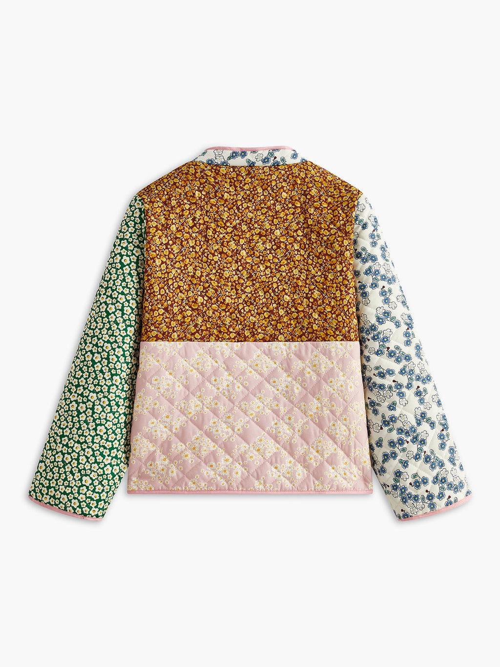 Renkli Baskılı Düğmeli Kış Ceketı