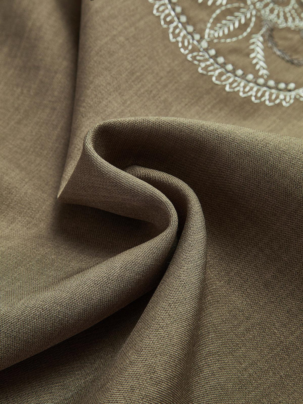 İşlemeli Detaylı Kahverengi Blazer Ceket