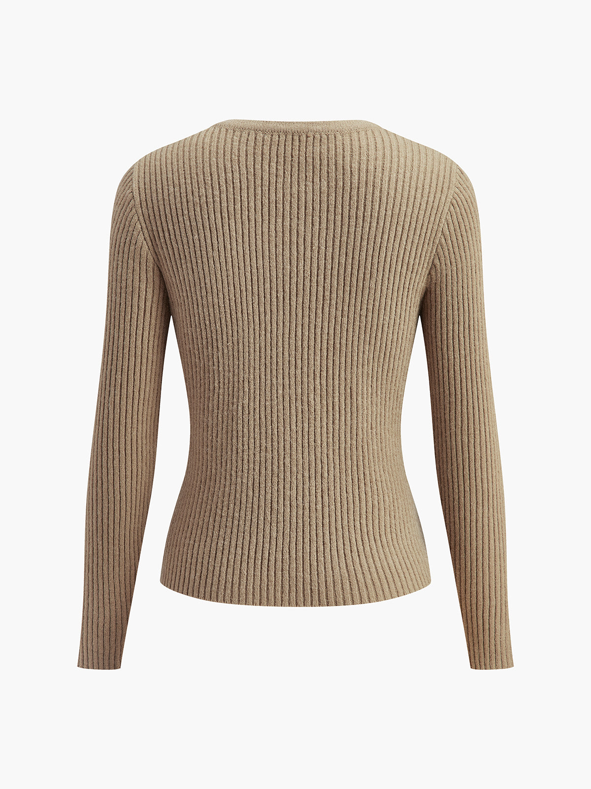 Düğmeli Açık Yırtmaçlı Triko Hırka