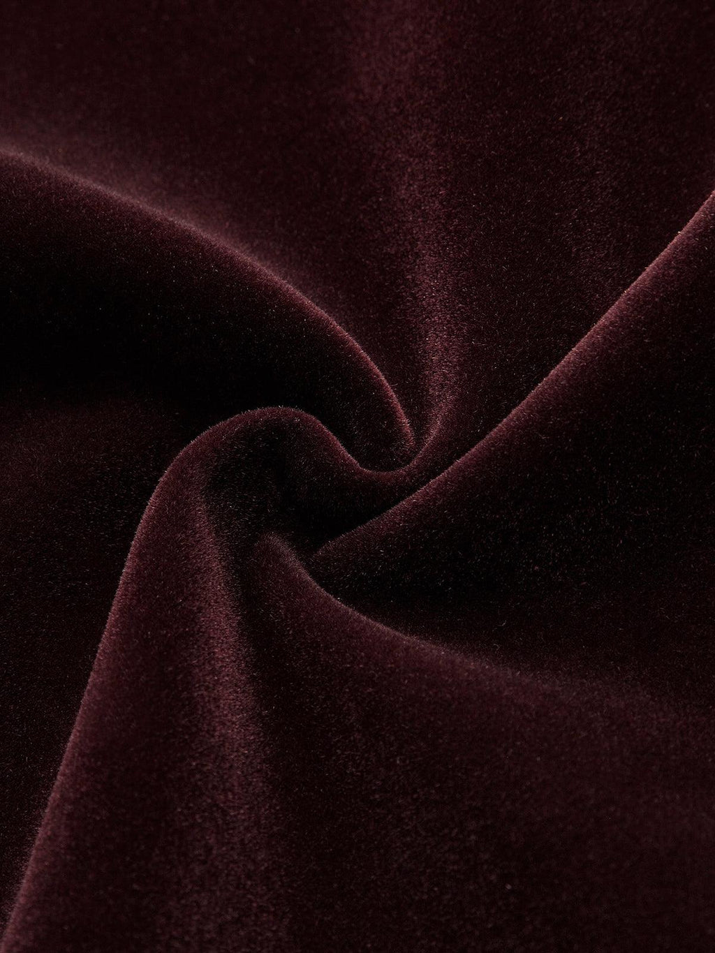 Bordo Kadife Düğme Detaylı Kısa Ceket