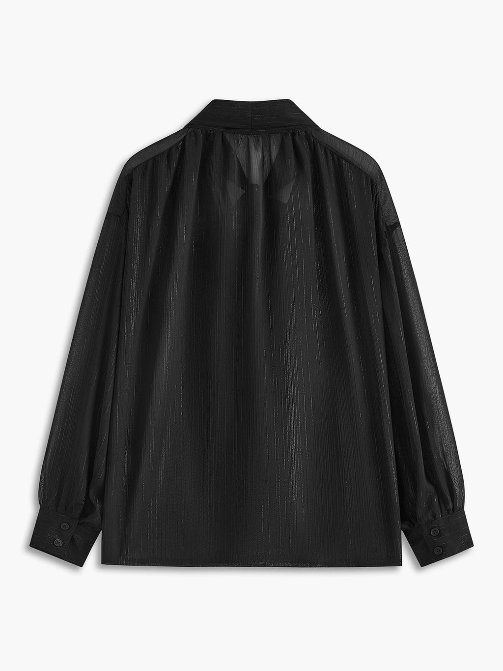 Zarif Bağcık Detaylı İnce Şifon Bluz