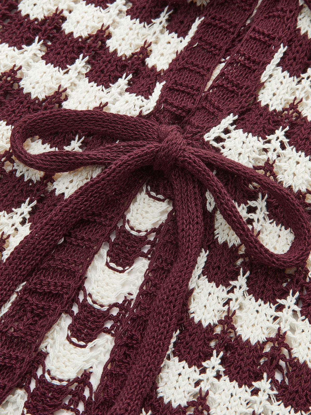 Şık Kontrast Papyon Örgü Bluz