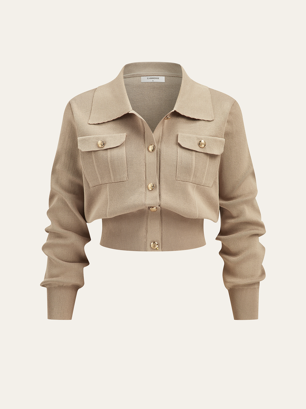 Metalik Düğme Detaylı Hırka ve Midi Boy Etek Takımı