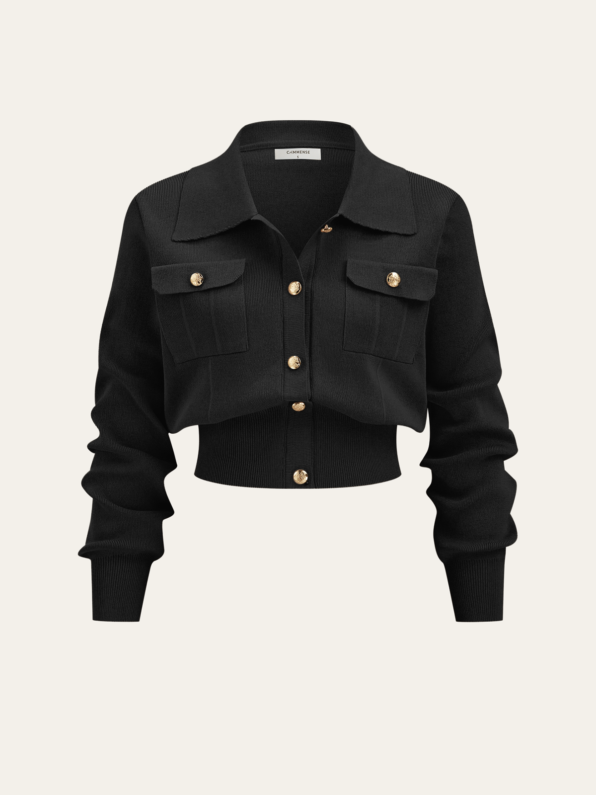 Metalik Düğme Detaylı Hırka ve Midi Boy Etek Takımı