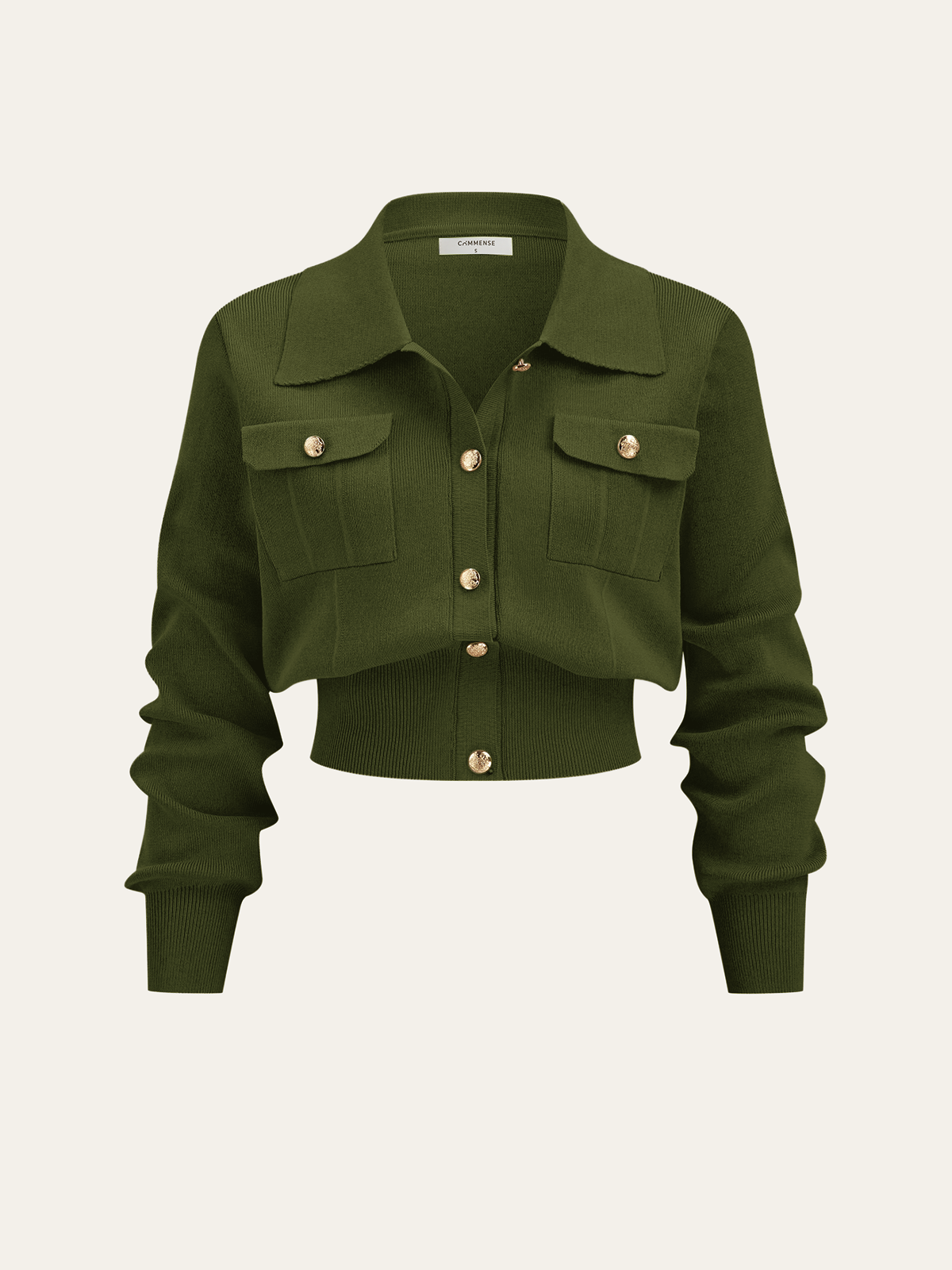 Metalik Düğme Detaylı Hırka ve Midi Boy Etek Takımı