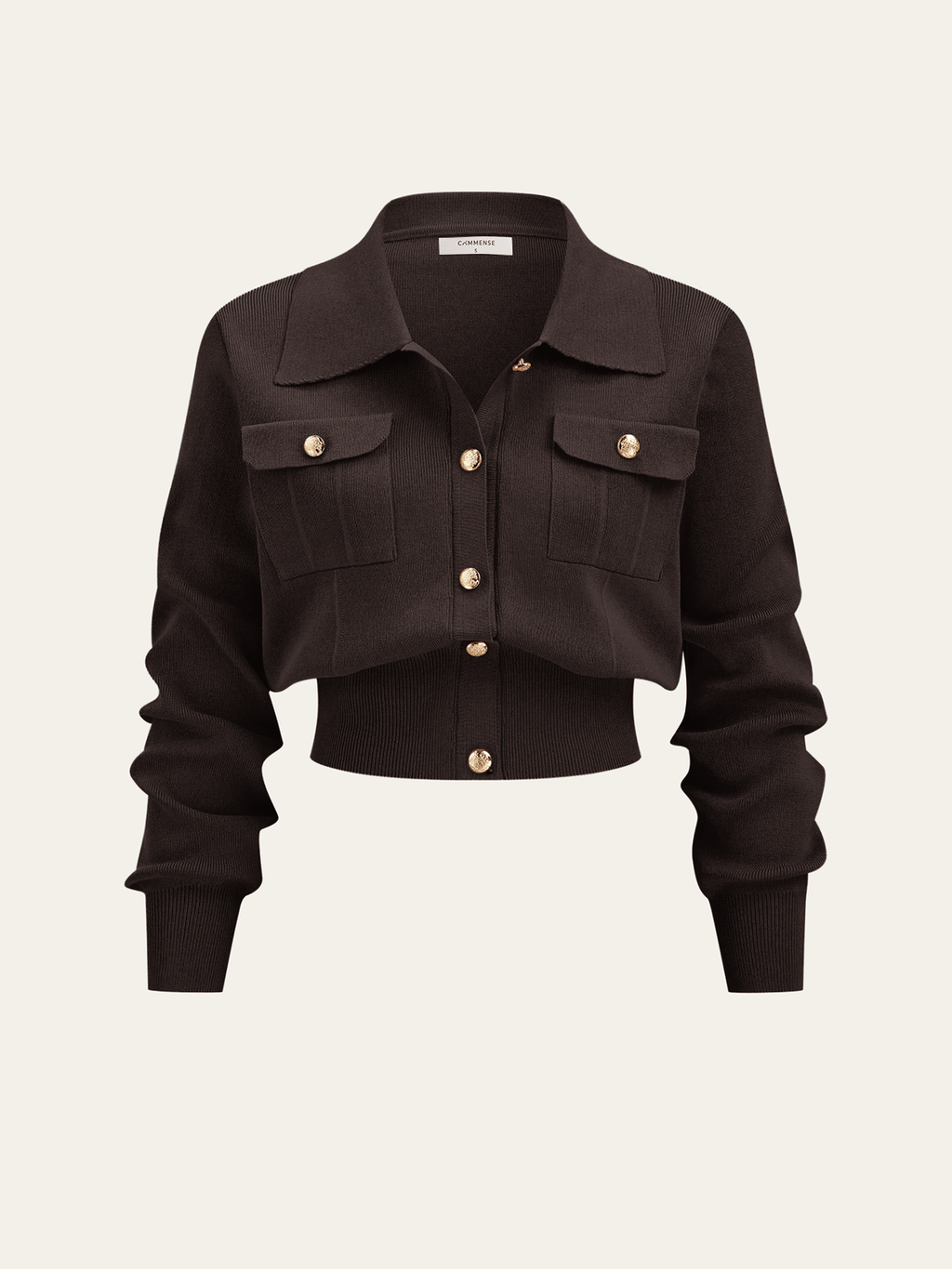 Metalik Düğme Detaylı Hırka ve Midi Boy Etek Takımı