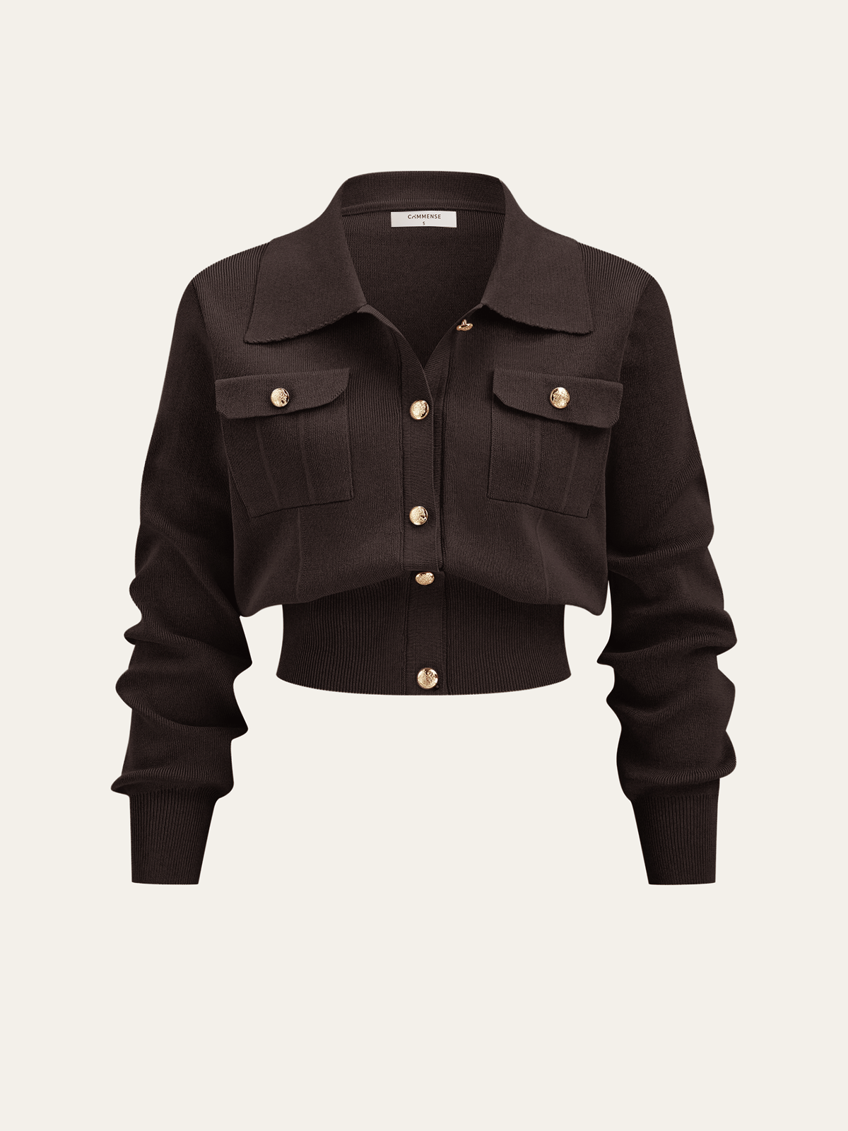 Metalik Düğme Detaylı Hırka ve Midi Boy Etek Takımı