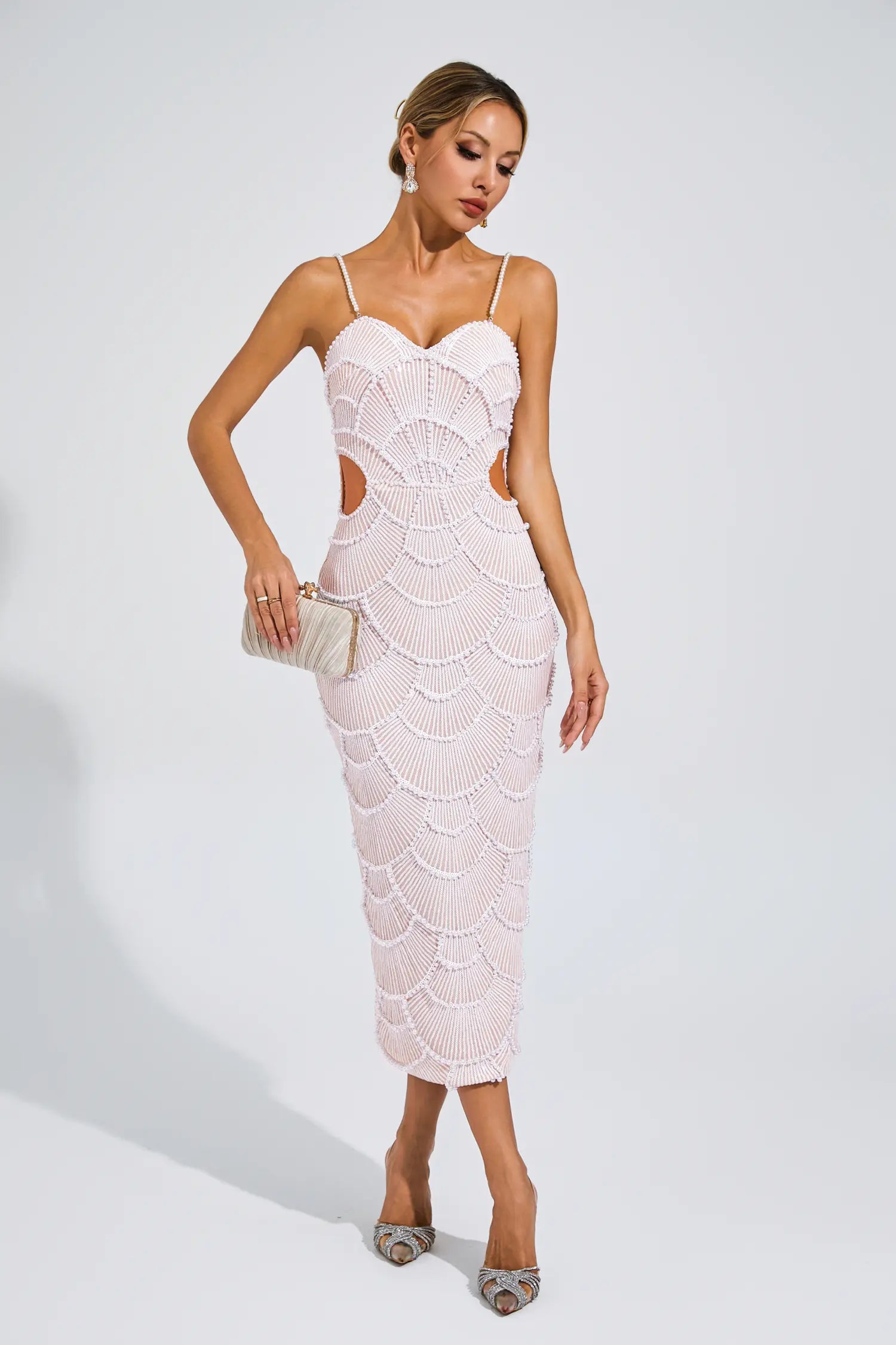 Sunita İnci Slip Midi Elbise