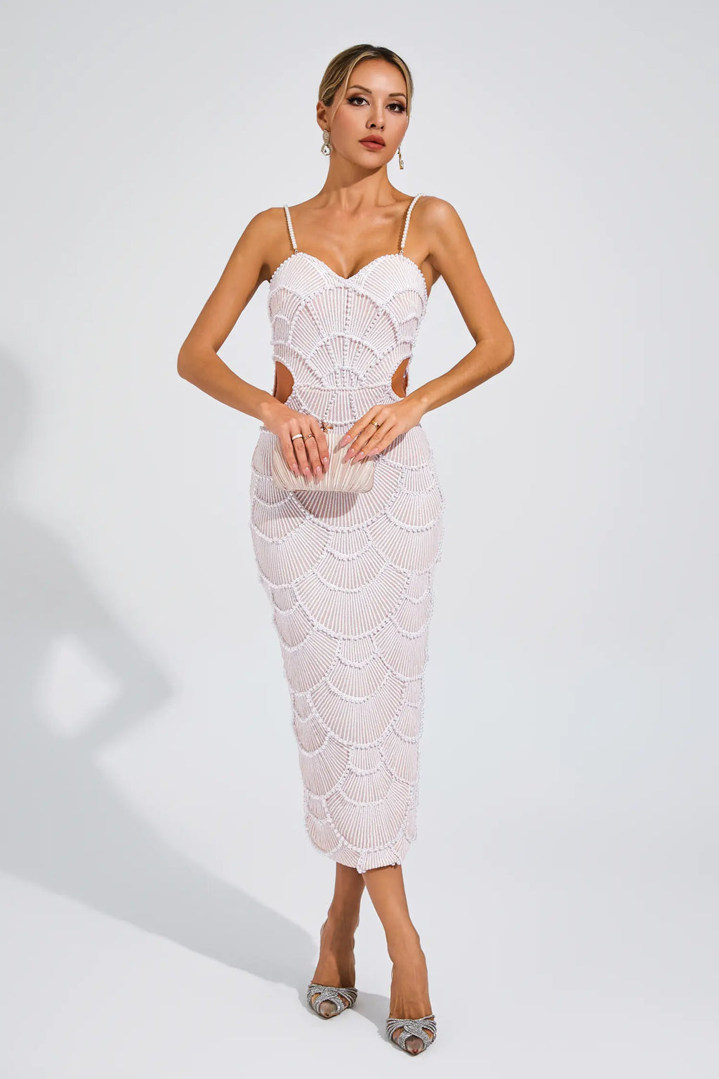 Sunita İnci Slip Midi Elbise