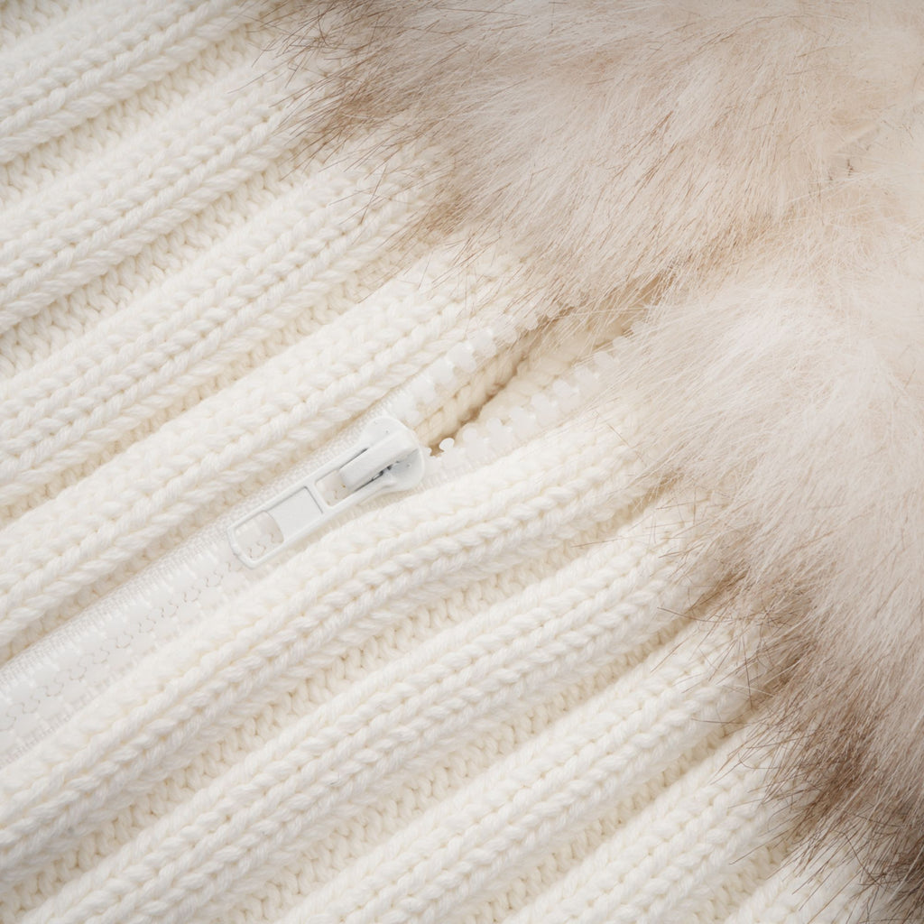 Suni Kürk & Örgü Detaylı Ceket