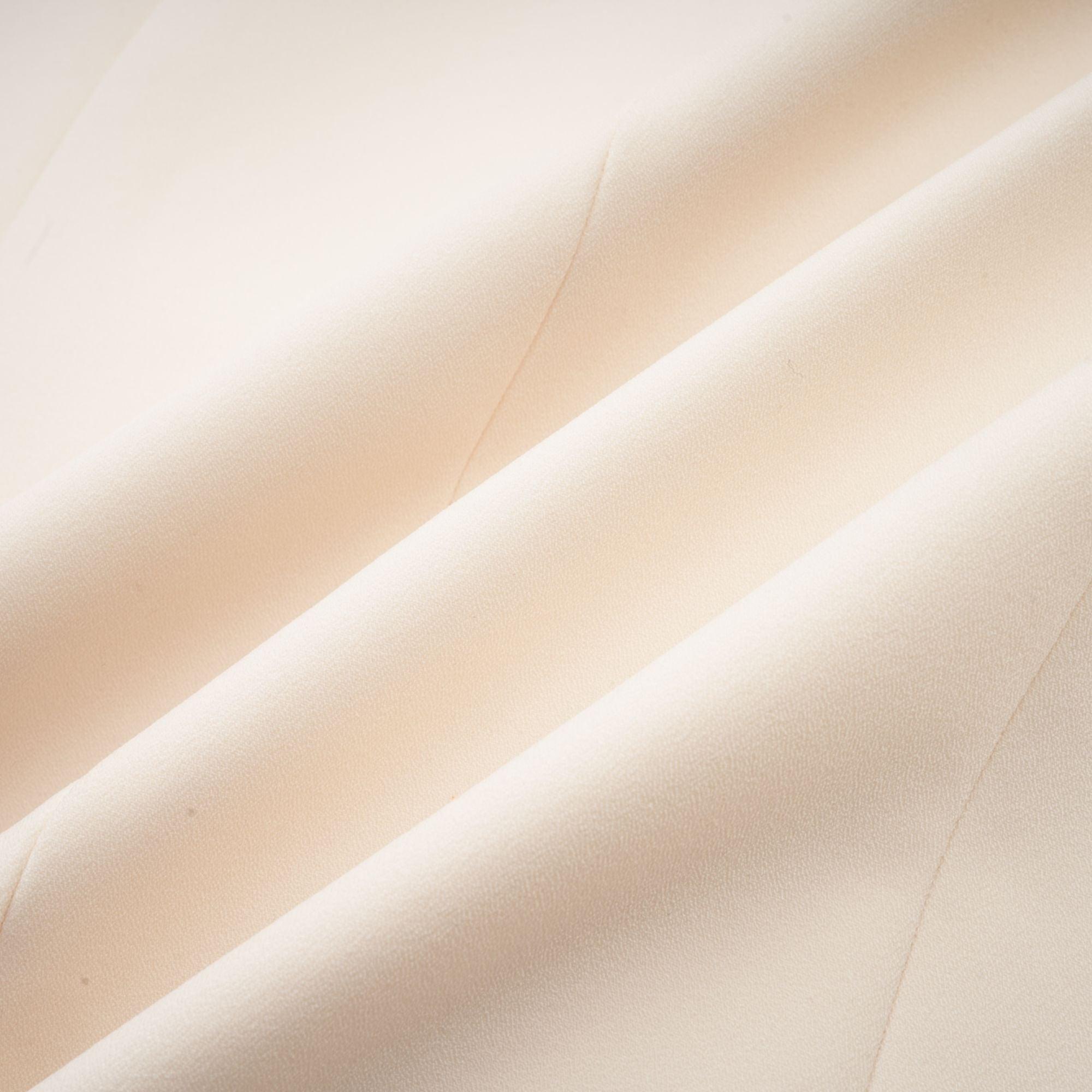 Opulent Grace İşlemeli Krem Blazer Elbise