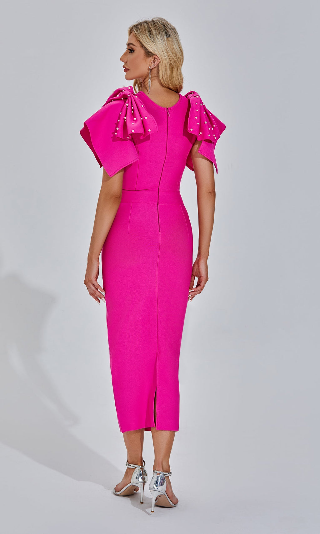 Amalia Pembe Maxi Elbise