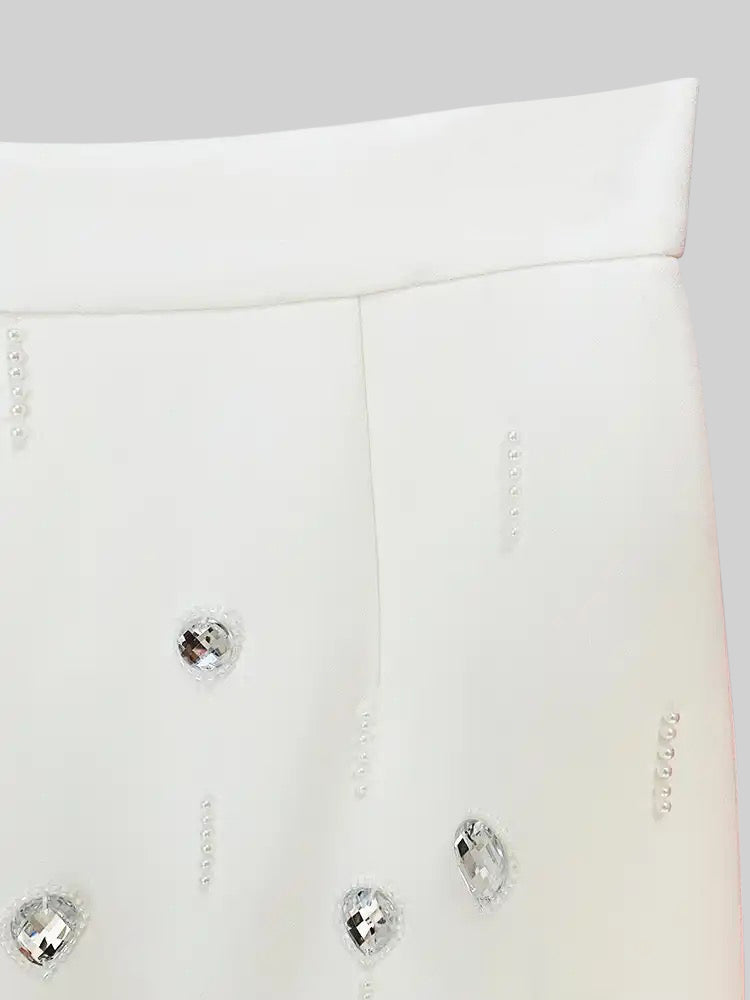 Elmas Süslemeli Mini Etekli Co-Ord