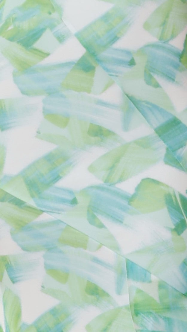 Zinnia Midi Elbise - Yeşil Çiçekli