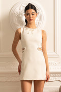 Beyaz Mira Mini Elbise