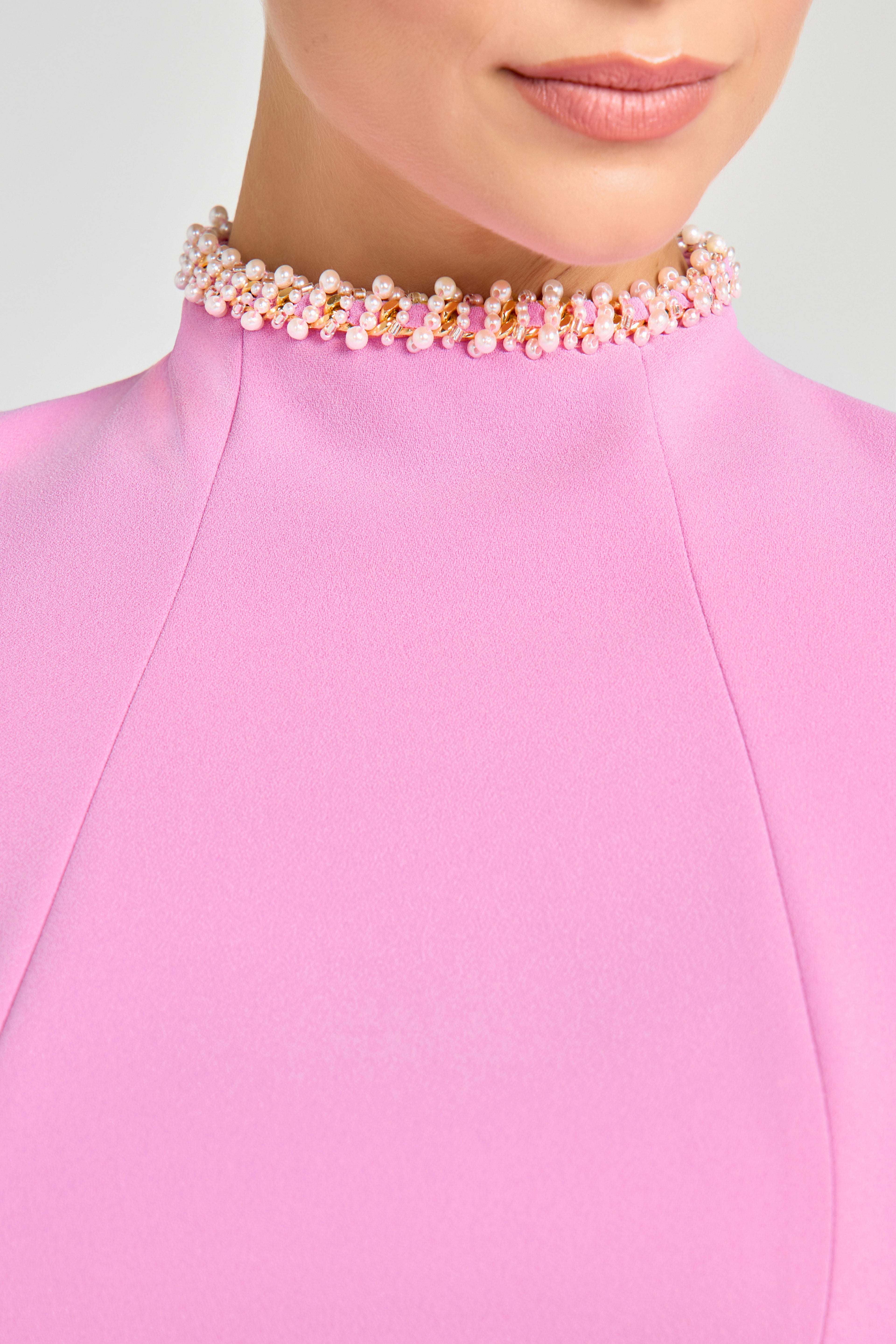 SIMONE Pembe Mini Elbise