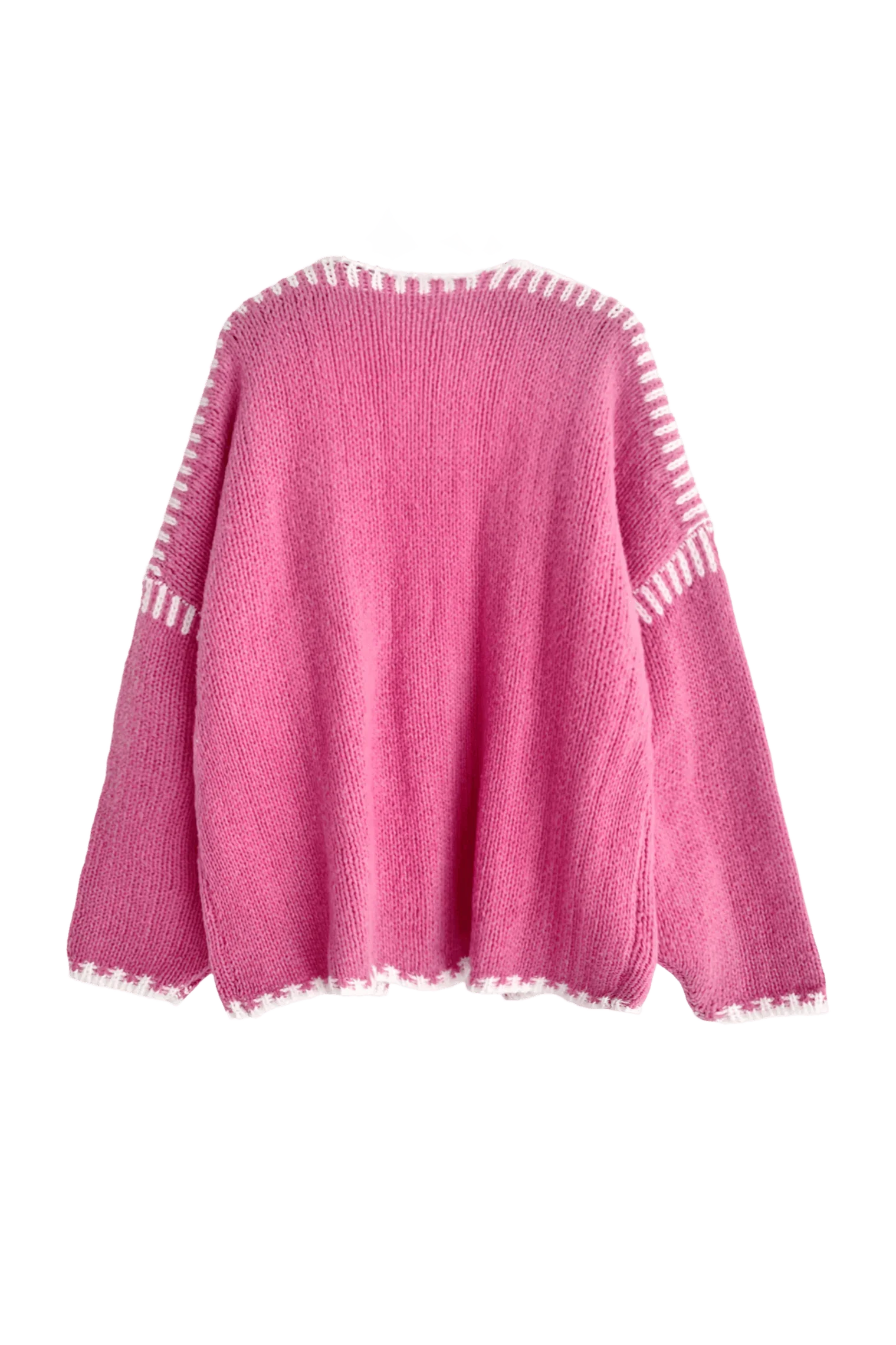 Kontrast Bol Uzun Kollu Hırka