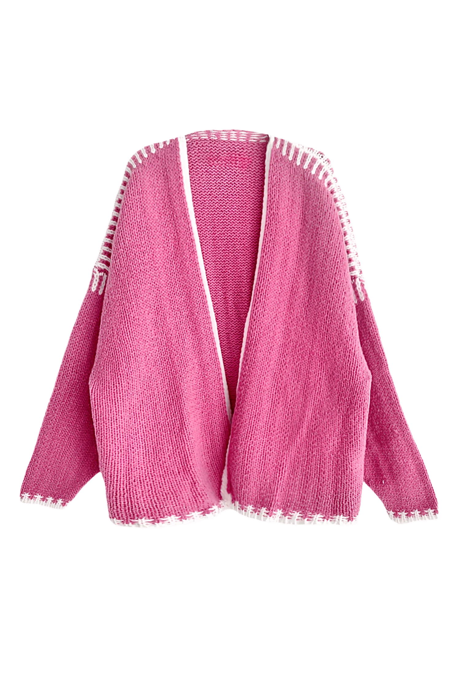 Kontrast Bol Uzun Kollu Hırka