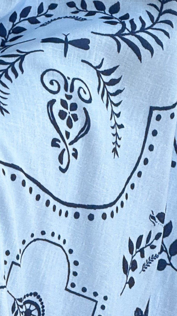 Xander Uzun Kollu Maxi Elbise - İndigo