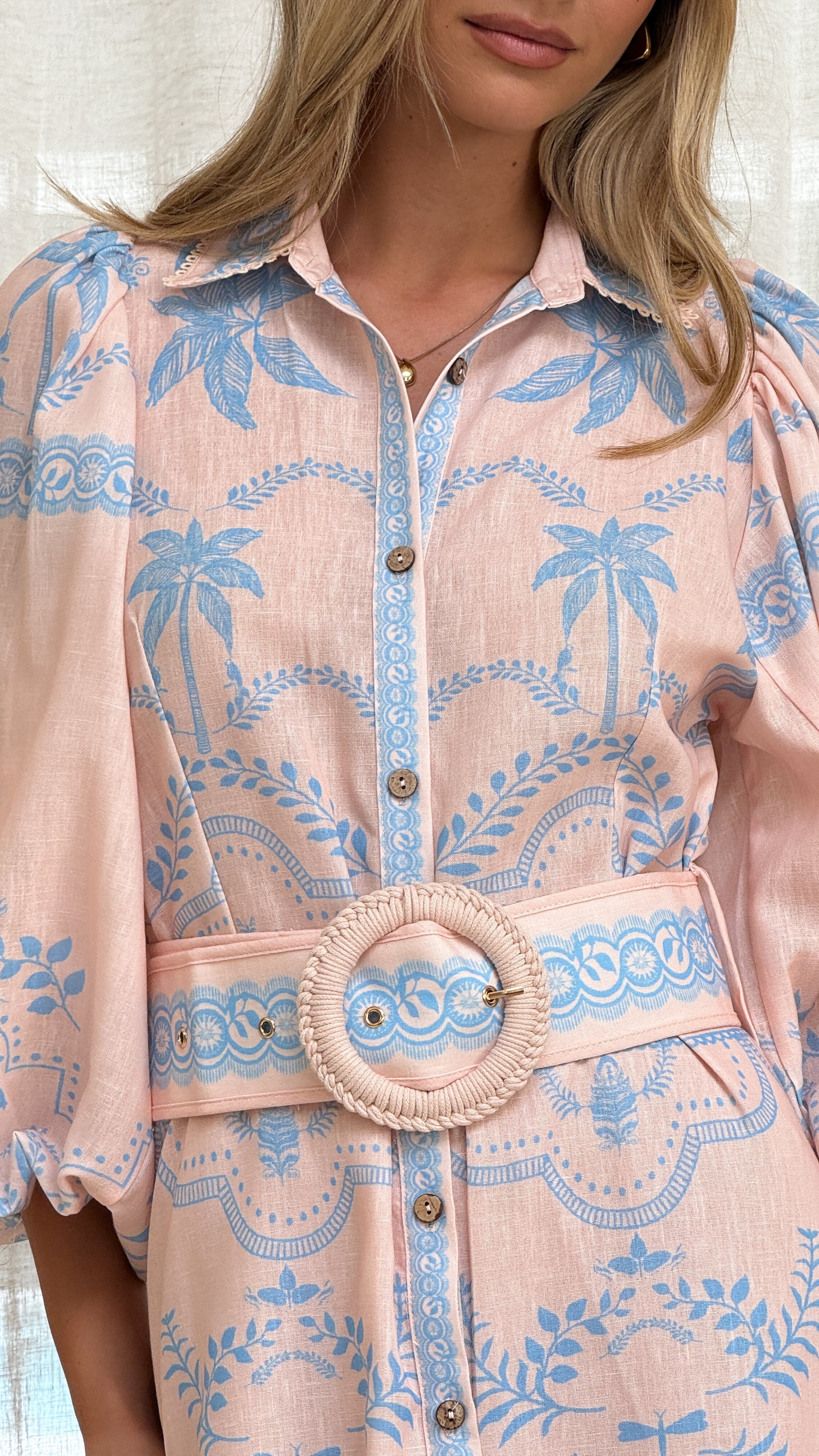 Xander Uzun Kollu Maxi Elbise - Mavi