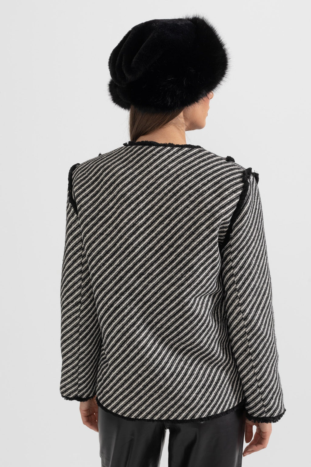 Çizgili Tüvit Blazer