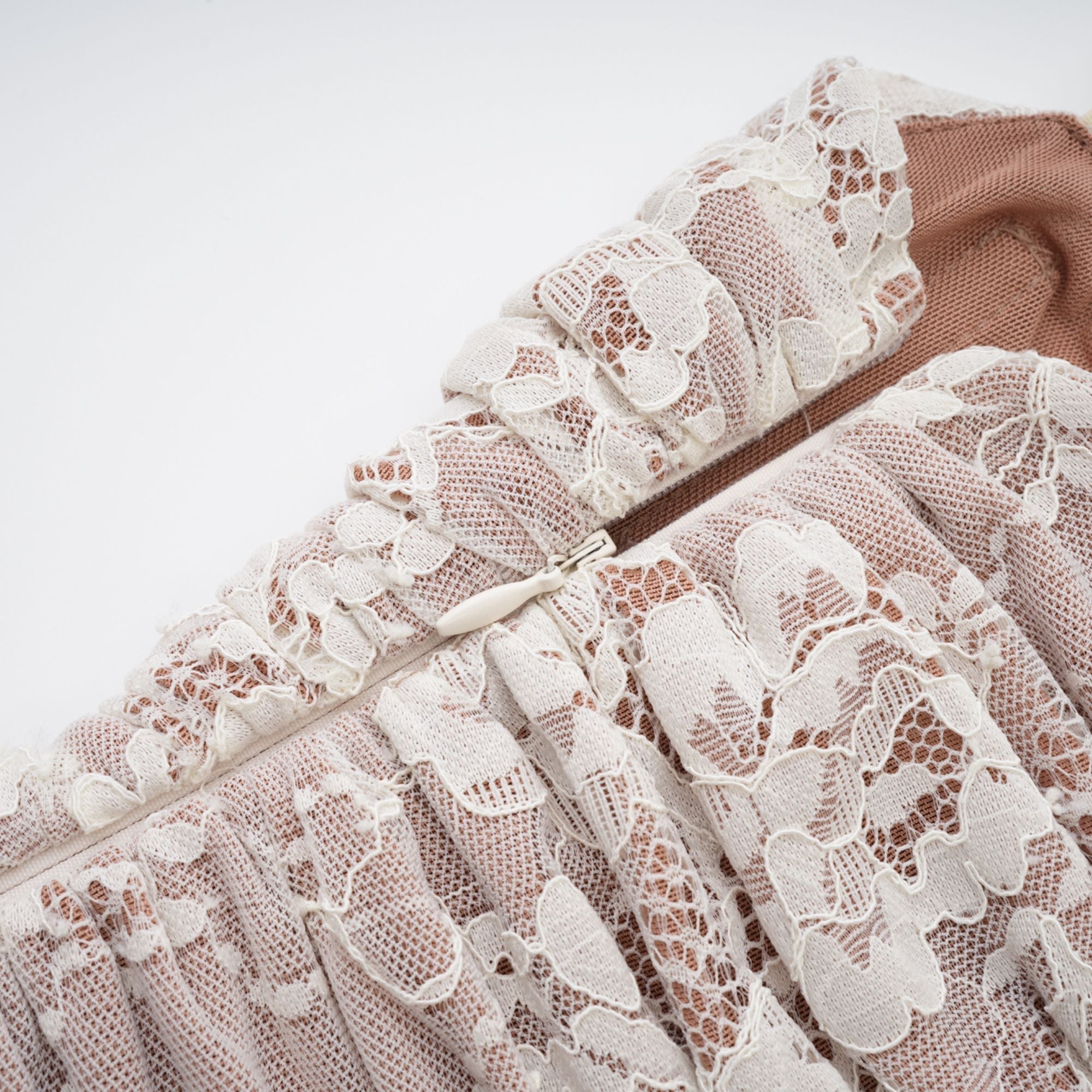 Valérie çiçekli dantel örgü maksi elbise