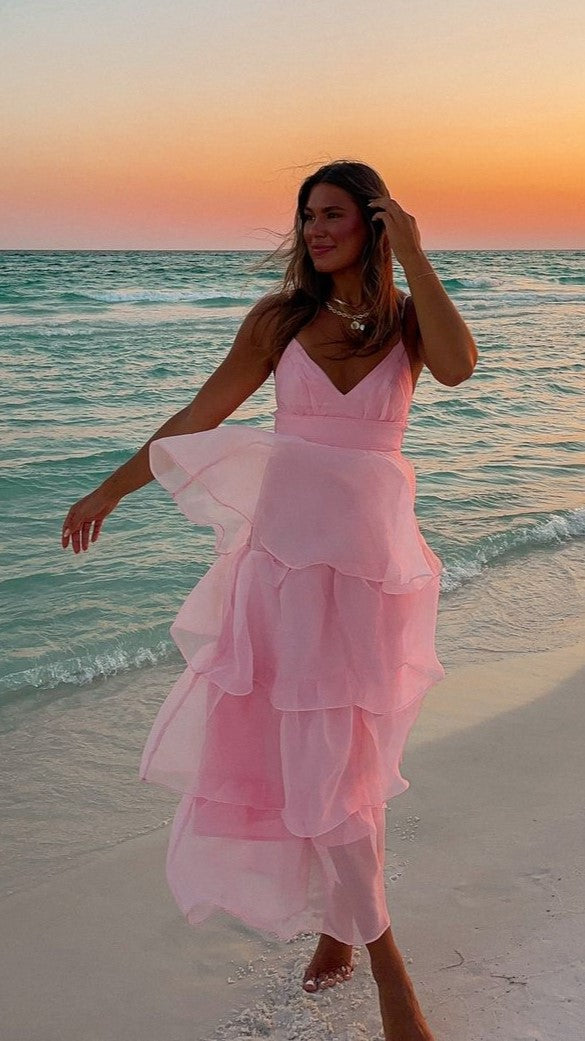 Shayla Maxi Elbise - Pembe