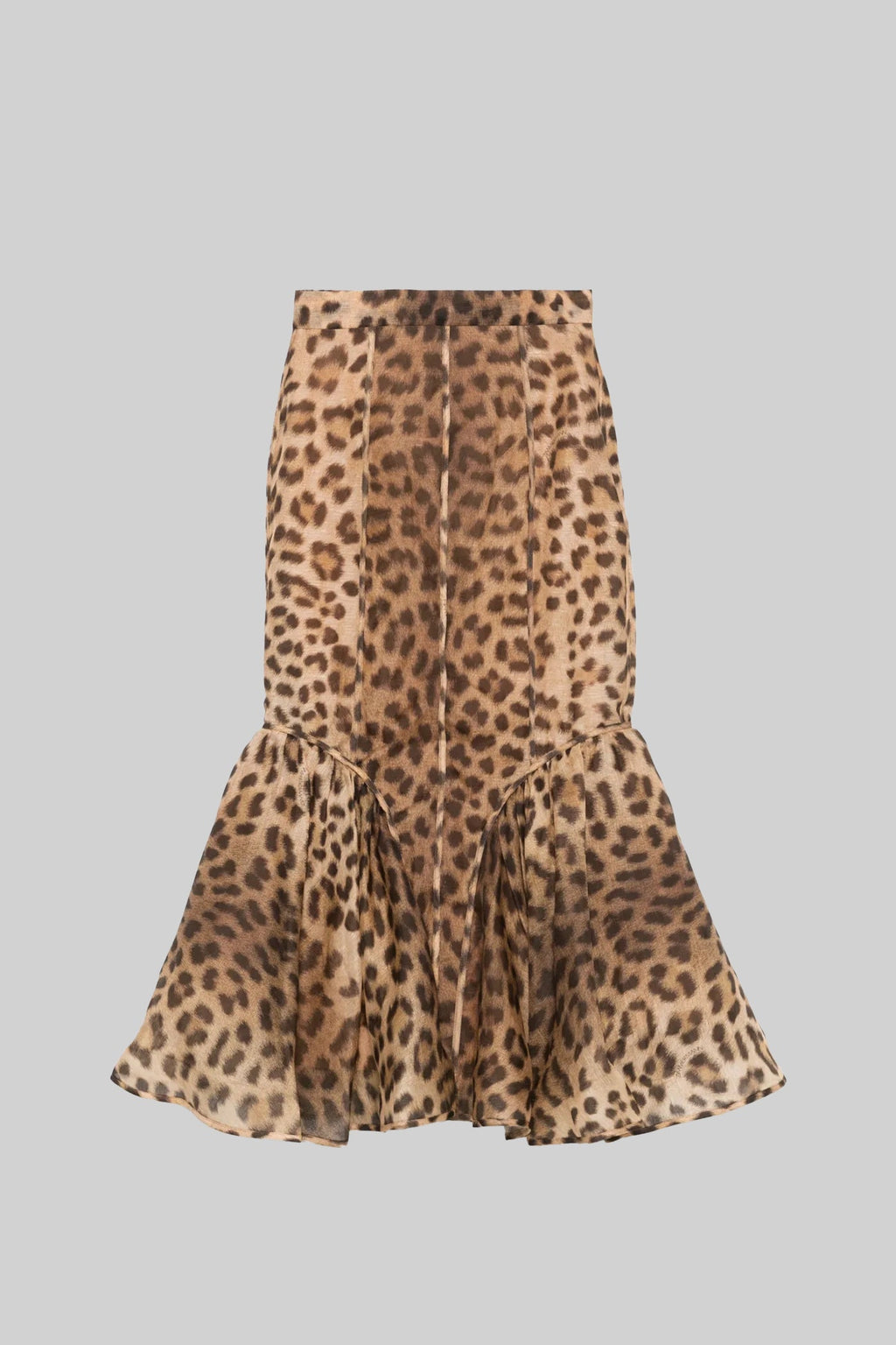 Uzun Kollu Üst ve Midi Etekli Desenli Takım